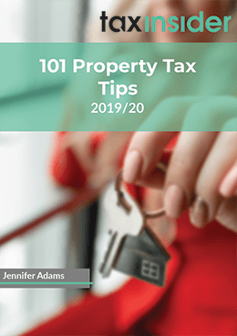 101 Property Tax Tips book cover with woman holding house keys book cover